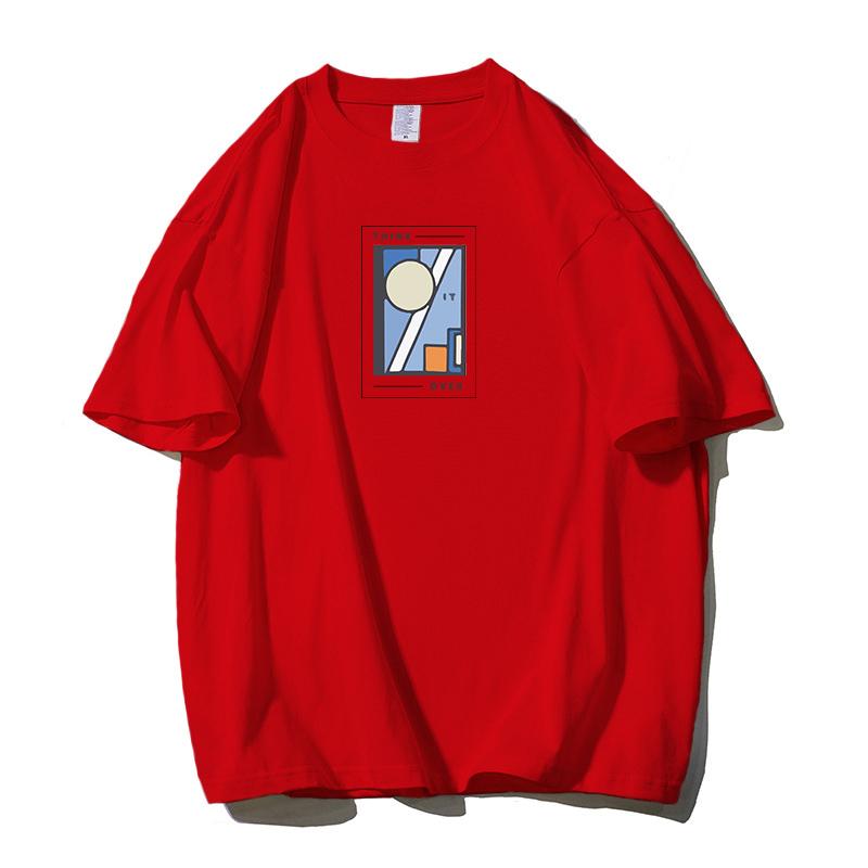Shellsuning Oversized bavlněná trička s grafikou Muži Léto Měkké Trička s krátkým rukávem Dámská Móda Univerzální pulovry Dámské