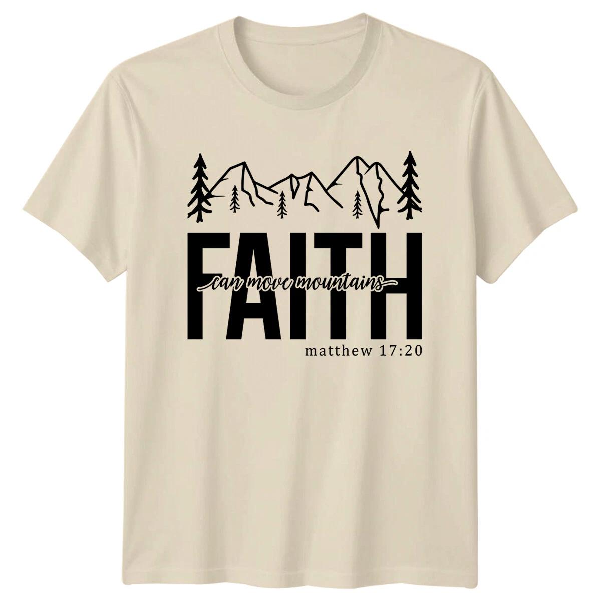 Faith Can Move Mountains Christian Matthew 17:20 Mountains T-Shirt XXXL