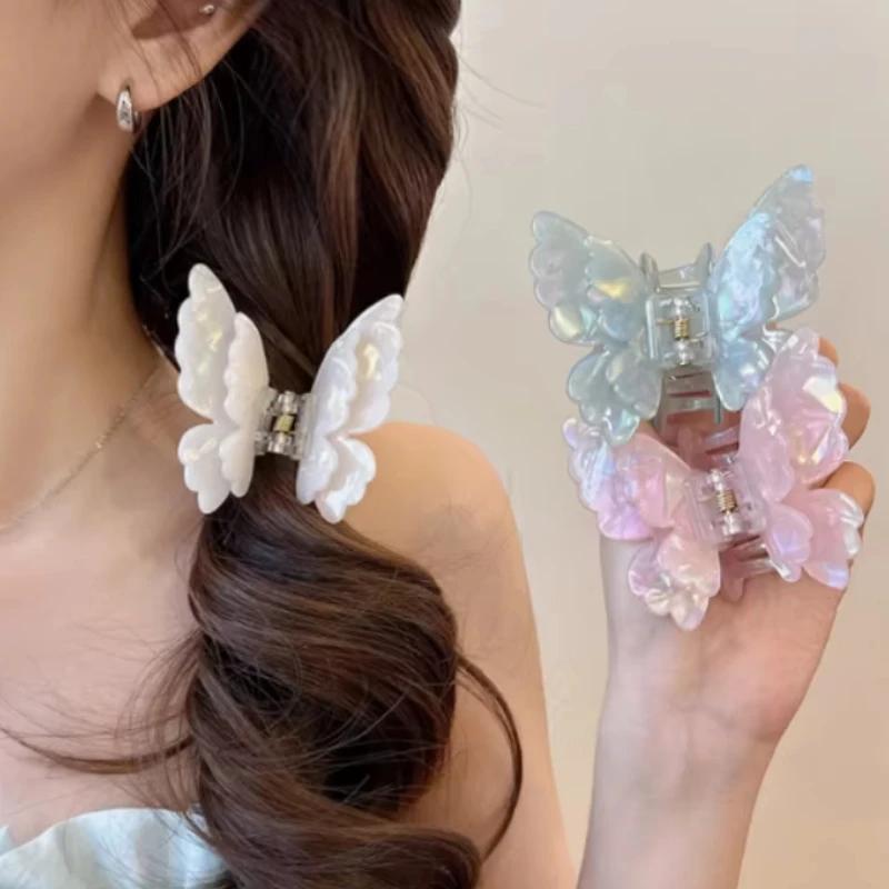 Hair Scratch Butterfly Retro Acetate Crab Fashion Vintage Hairpin Hair Catch for Women and Girl Hairpin Mermaid Hair Accessories