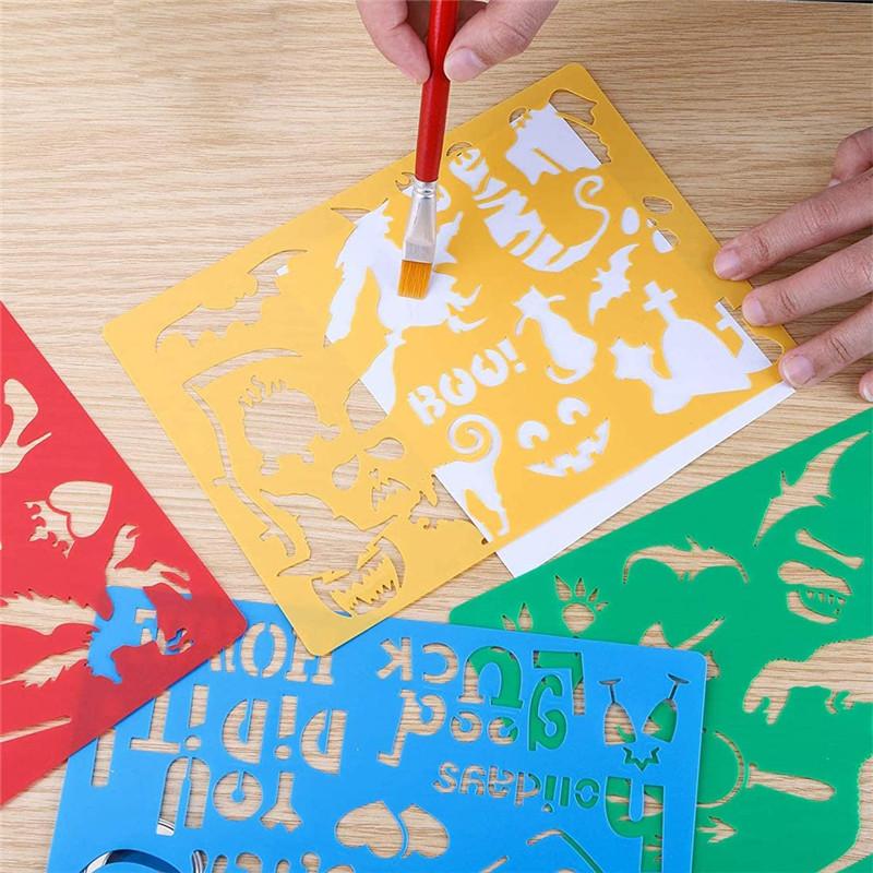 Kids Drawing Stencils Set: 20 pcs Large Plastic Templates with 300+ Patterns for Painting - Creative Gift for Girls & Boys