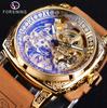 Fusini Forsining Style Men'S Watch Fashion Vintage Carved Hollow Automatic Mechanical Wrist