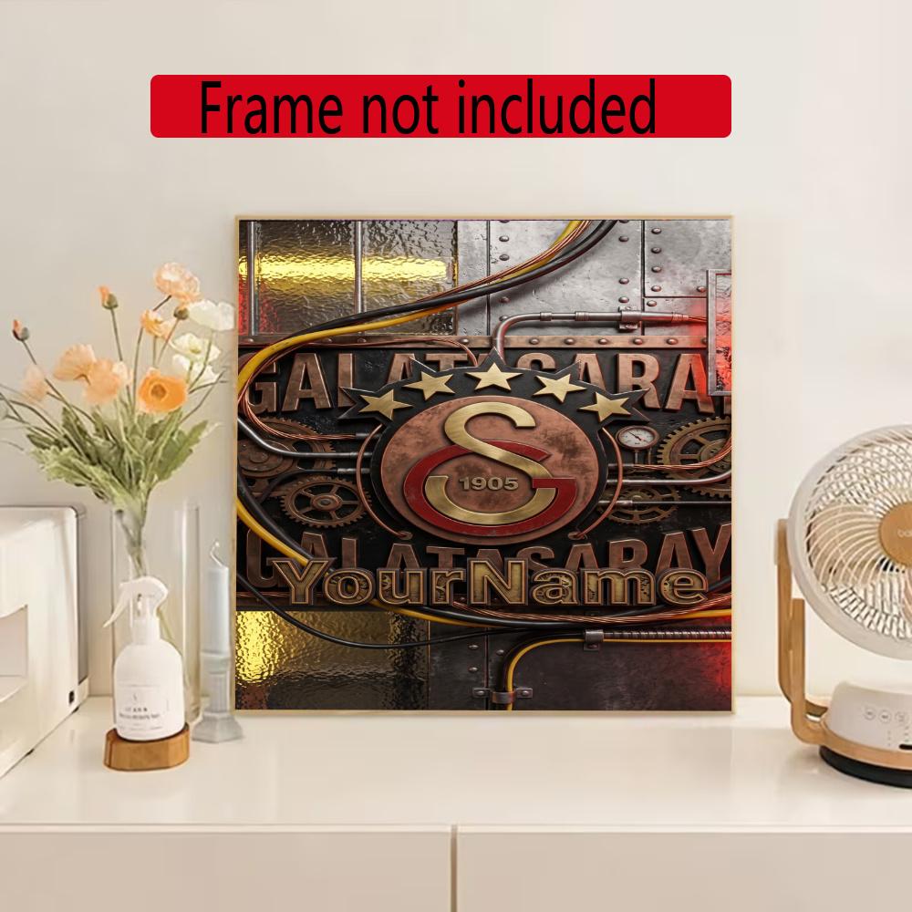Galatasaray Personalized Name Round Diamond Painting Kit Diamond Embroidery Painting Rhinestones Mosaic Frameless Handwork Decoration Arts