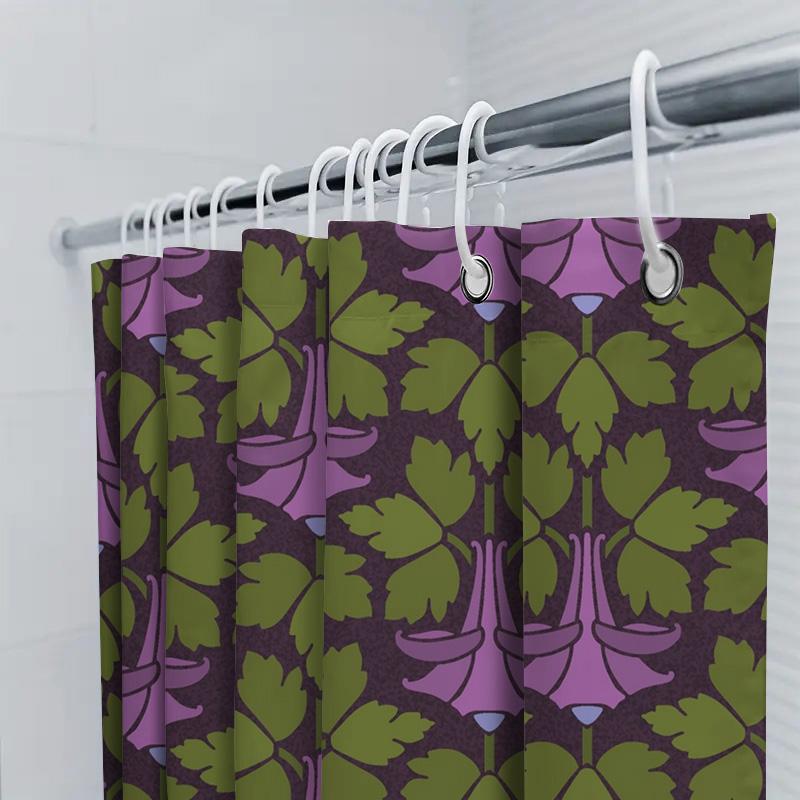 Vintage Bath Shower Curtain Fabric Print Decorative Hanging Bathroom Window Tarp Privacy Screen Waterproof Liner