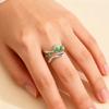 Elegant Adjustable Wedding Rings Dating Rings Tree Leaf Shape Opening Finger Jewelry Suitable for Woman and Man Present