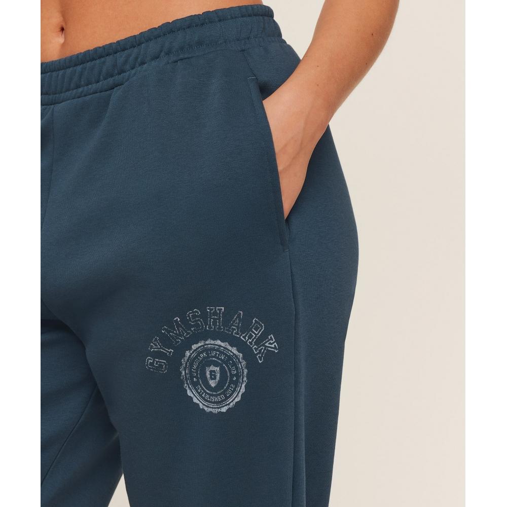 Gymshark Worn Crest Graphic Jogger Gs Stealth Blue B6b4w Ud6s