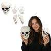 Accessoires Squelette Halloween Lot de 5 Pièces - Faux Réaliste pour Décoration de Maison