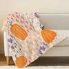 Soft Flannel Blanket Pumpkin Floral, Breathable Lightweight All Seasons Throw, Cozy Warm for Home, Bedroom, Sofa & Office