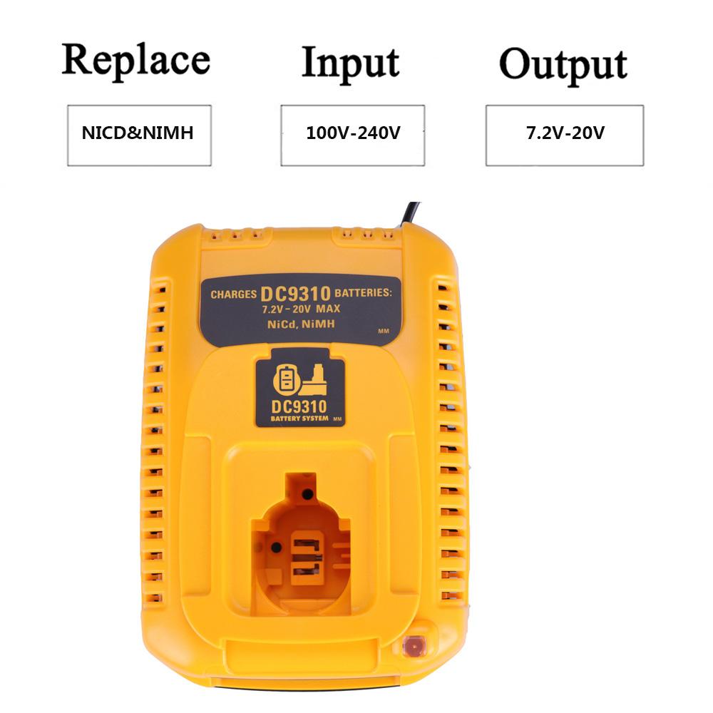 Akkuladegerät DC9310 für DEWALT 7,2V-18V NiCad & NiMh Akkus DW9057 DC9071 DC9091 DC9096