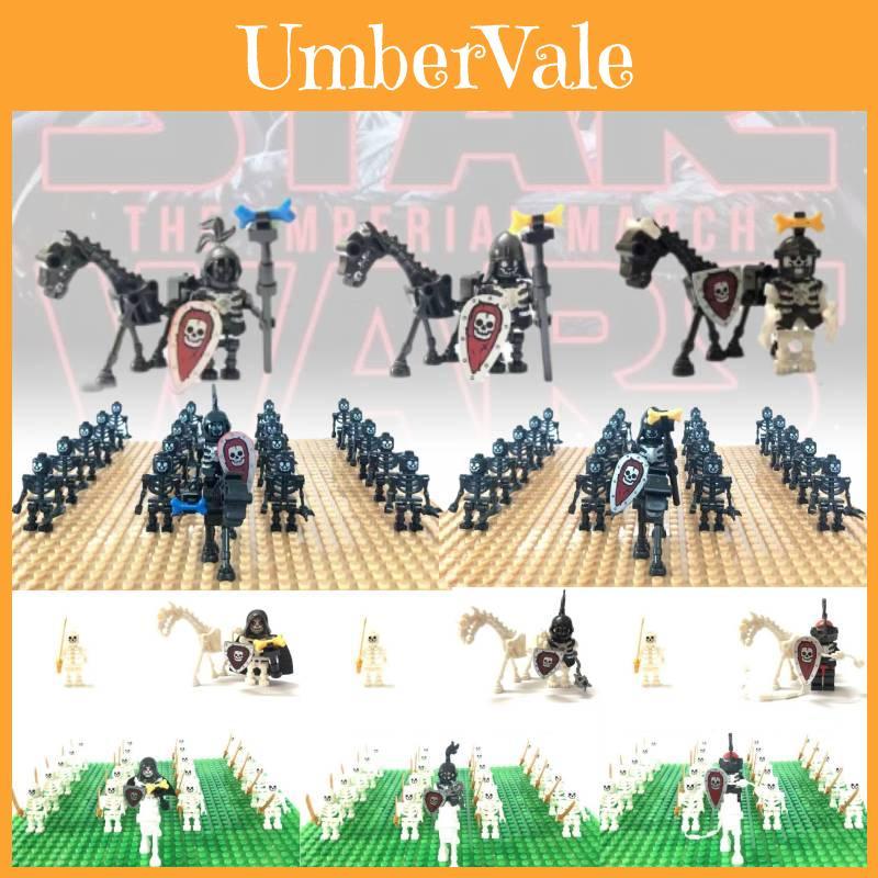 Miniature Skeleton Knight Compatible Building Block Figures For Kids Playing Fun