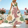 Floral Sleeveless Maxi Dress for Women Loose Flowy Lightweight,Perfect for Beach Vacation Daily Casual,Stylish Summer Outfit