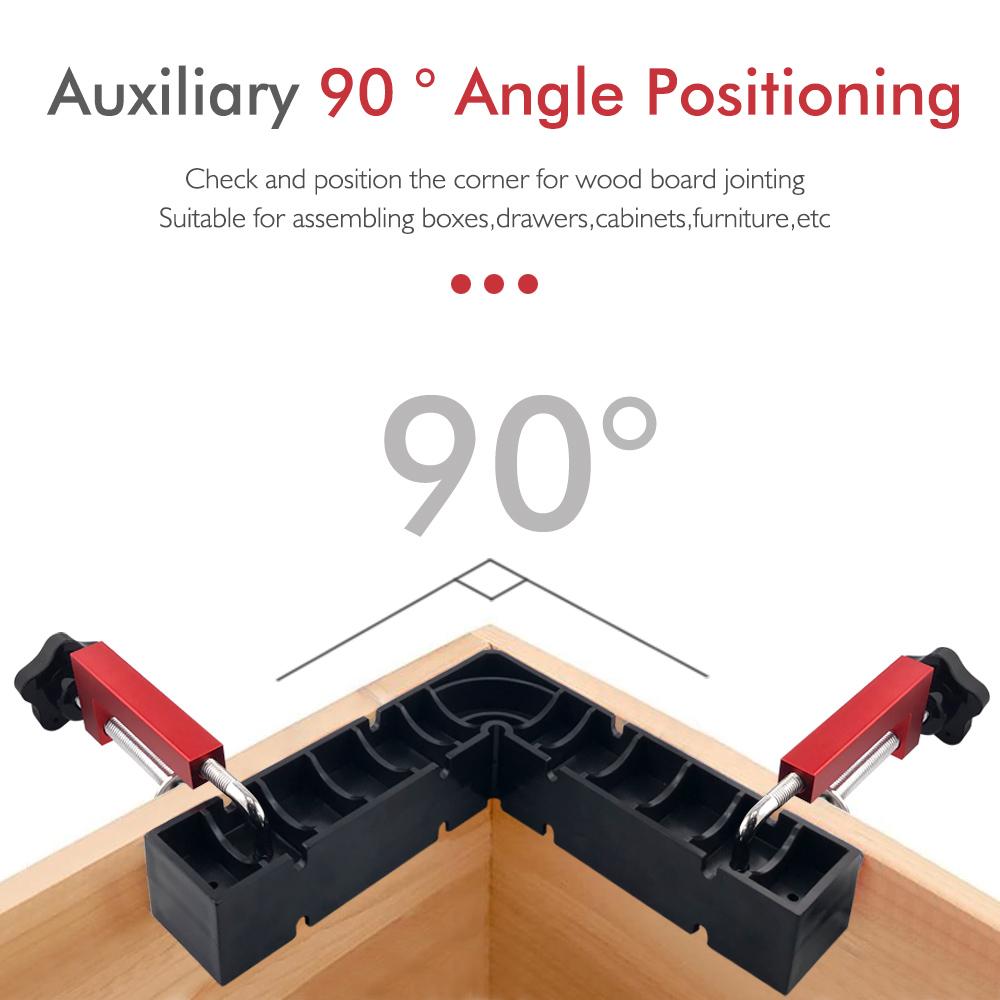 New Woodworking Right Angle Clip Photo Frame Punching Fixing Jig Set 90 Degree Quick Positioning Woodworking Installation Tools