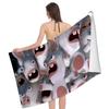 R-Rabbids I-InvasionS Microfiber Printed Beach Towel Mountain Climbing Yoga Beach Swimming Running Absorbent Soft Towel