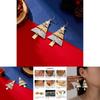 Dazzling Alloy Christmas Tree Earrings Featuring Triangular And Star Patterns For Trendsetting Women