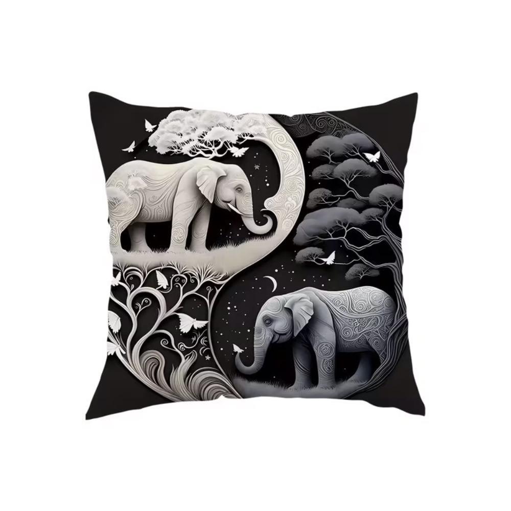 Sofa Pillow Pillowcase Skin-friendly Short Plush Cute Animal Cat Pillow Cover Living Room Cushion Cover Without Core