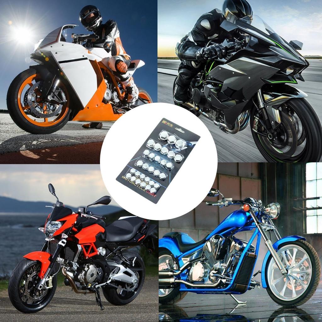 30pcs Motorcycle Screw Nut Cover Caps Bolt Covers Motorcycle Screw Nuts Bolt Cap Cover