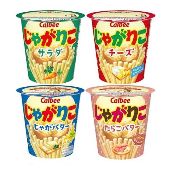 Calbee Jagariko 4 Variety Assortment Total 12 Pieces
