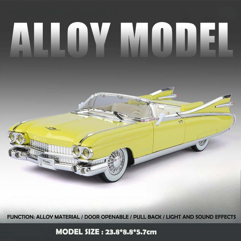 Simulation 1:24 1959 Eldorado Big Rocket Classical Alloy Cars Model Collection Ornament Children'S Toy Model Miniature Voiture