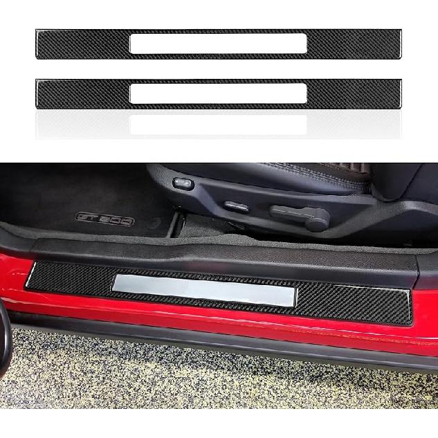 Car Carbon Fiber Decorative Cover Suitable for Ford Mustang 2009 2010 2011 2012 2013 2014 Accessories Door Baffle Sticker