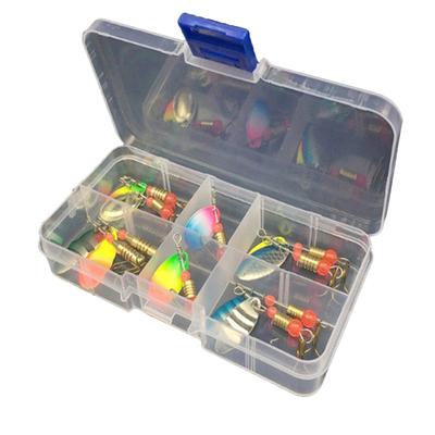 31 Stücke/11 Stücke Angelköder Köder Metall Angelhaken Rotierende Pailletten Tackle Kit Box
