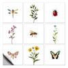18Pcs 9 Styles PVC Wall Stickers Wall Decoration Insects 150x150x0.3mm 2pcs/style
