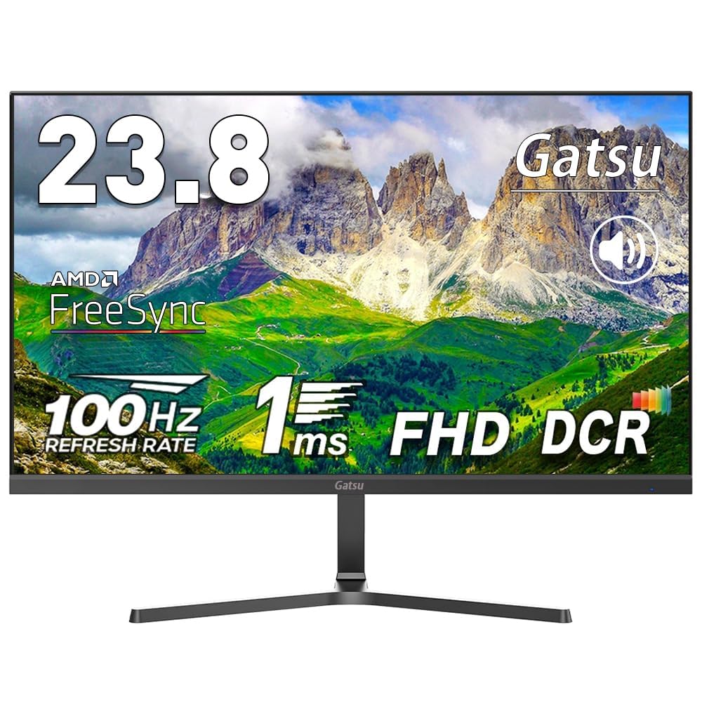 

Gatsu Monitor 23.8 inch 100Hz Gaming Monitor 24 inch 1ms(MPRT) Fast HVA Panel FHD 100Hz75Hz PS5SwitchXbox Compatible PC Monitor 2mm Narrow Frame