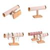 Wood Jewelry Display Rack Versatile Wood Bracelet Holder Single Layer Stand Rack for Jewelry and Watch Storage