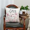1 piece, spring pillowcase, floral decoration seasonal farmhouse summer sofa cushion single-sided printing, no pillow core