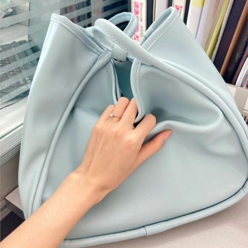 JIAERDI Sweet Lovely Blue Tote Bag Women Leather Large Capacity Shoulder Bags Ladies Everyday Commuter Casual Underarm Bag 2025
