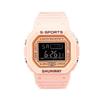 Korean Style Square Sports Watch for Students - Jelly Color, 50M Waterproof, Fashionable Design