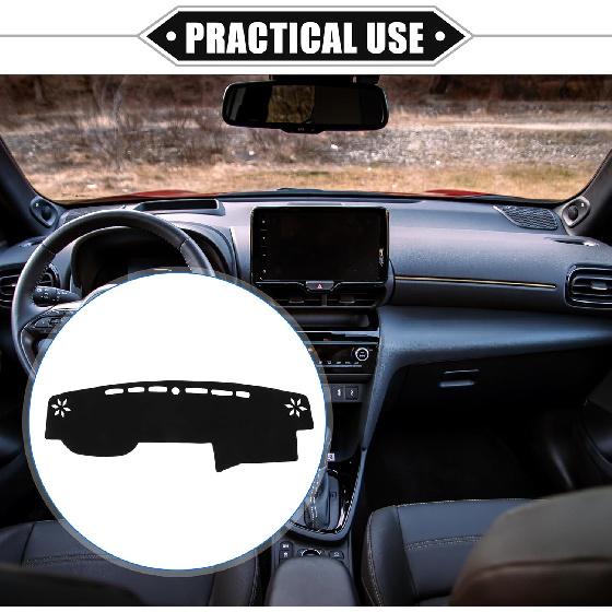 Dashboard Cover Compatible for Toyota 4runner 2015-2019, Non-Slip Polyester Black Dash Cover Mat Dash Board Protector Cover