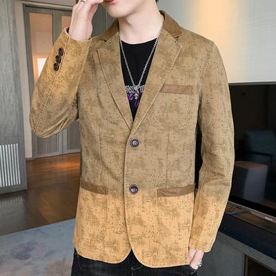 Men's Spring and Autumn New Casual Suits, Versatile Trendy Tops, Outerwear, Trendy Plus Size Youth Men's Clothing