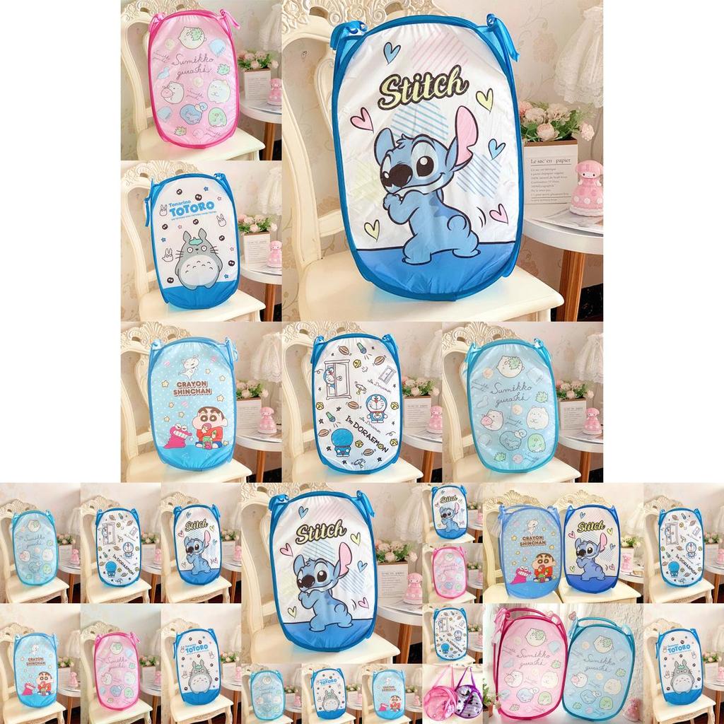 Cute Cartoon Patterned Stitch Sumikkogurashi Foldable Laundry Hamper For Easy Organization