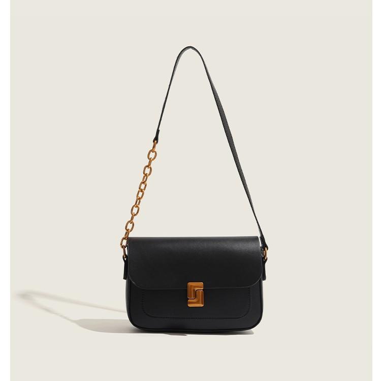 

Женская сумка Новая сумка-мессенджер Универсальная на плечо Подмышечная Маленькая квадратная сумка чёрный