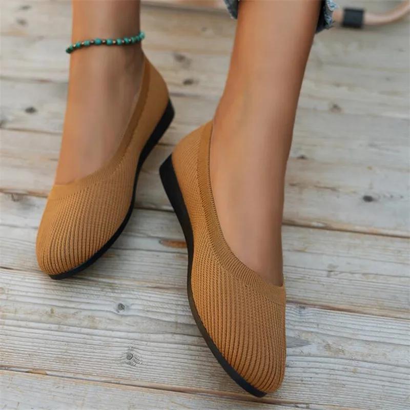 Fashion 2024 Large Size Women's Shoes Fashion Mesh Breathable Soft Sole Anti-slip Casual Flat Shoes for Women Comfort Light