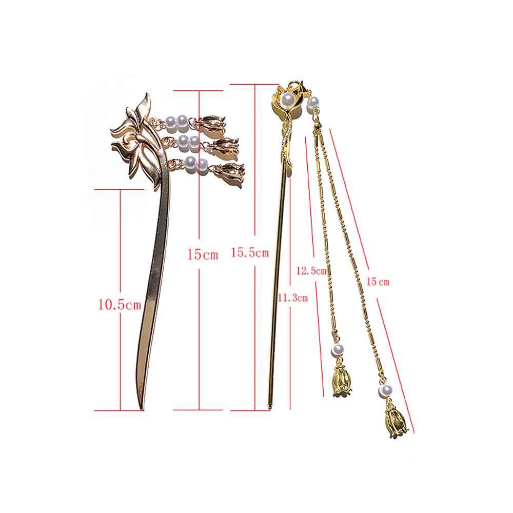 Hair Pin Pearl Tassel Magnolia Chinese Magnolia Hair Pin Chignon Pin Hair Chopsticks Hair Stick
