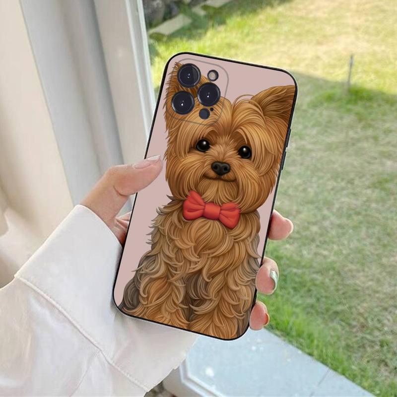 YNDFCNB Yorkshire Terrier Dog Phone Case For iPhone 6 7 8 Plus 11 12 13 14 Pro SE 2020 MAX Mini X XS XR Back Funda Cover