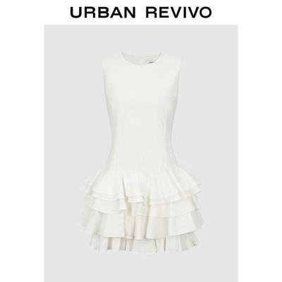 UR2026 Urban Multi-layer Hem Sleeveless Dress