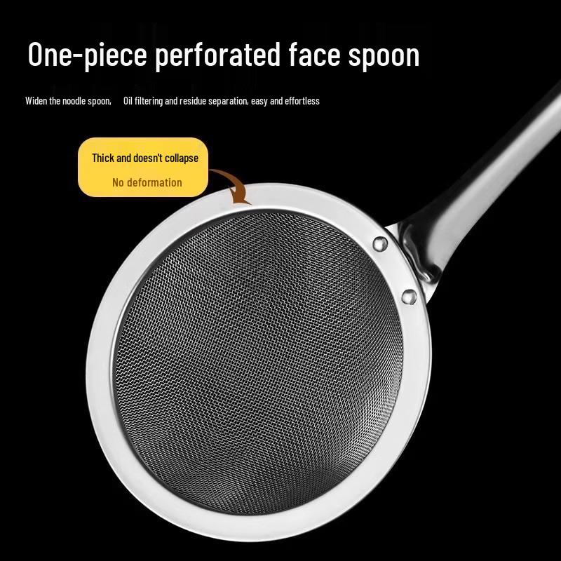 Stainless Steel Foam Skimmer Slotted Spoon Oil Separator Kitchen Strainer