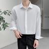 Men's Wind-Free Ice Silk Long-Sleeve Casual Shirt - Lightweight, Wrinkle-Resistant, Stylish Summer Top