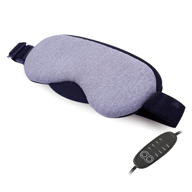 Changzhi USB Heated Leather Eye Mask with Hot/Cold Packs - Cartoon Design, Light Blocking, and Non-stick Makeup Protector