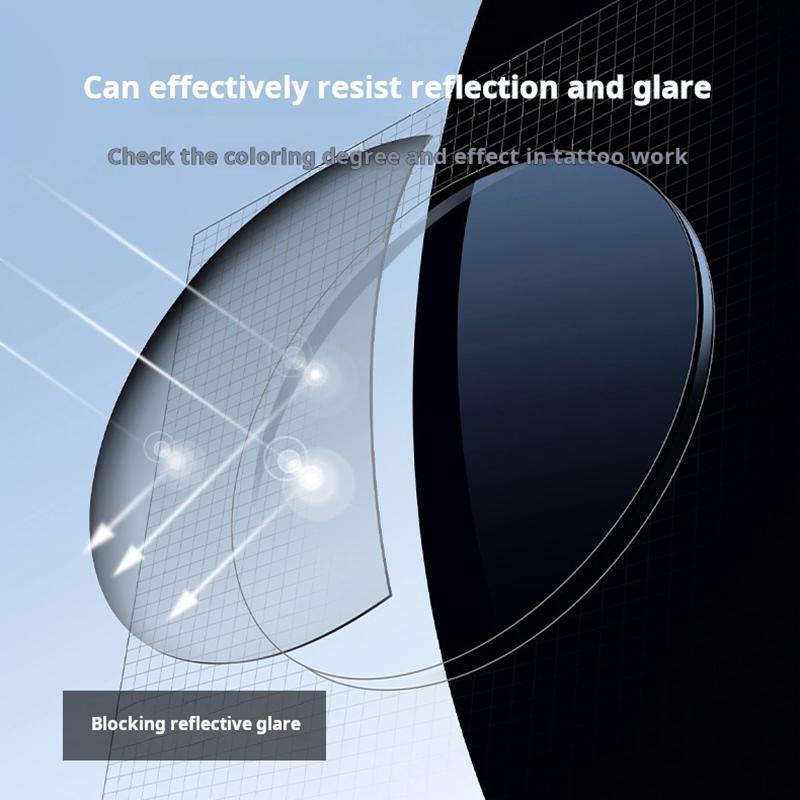 Tattoo Polarized Sunglasses Eye Protection Glasses Magnetic Adsorption Lens Reflective-free Glasses
