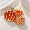 Hot Geometry Zircon Pumpkin Brooch Unisex Trendy High Fashion Versatile New Gothic Vegetable Jewelry Gift