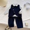 Trendy Autumn/Winter Corduroy Vest Three-Piece Formal Suit for Babies & Toddlers
