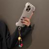 Handy-Lanyard Dickes Ölwachs-Seil Handgeflochten Stark Belastbar Anti-Verlust Anti-Diebstahl Handy-Riemen mit Holzperlen Sternen-Dekor