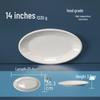 14-inch White Melamine Steaming Fish Plate