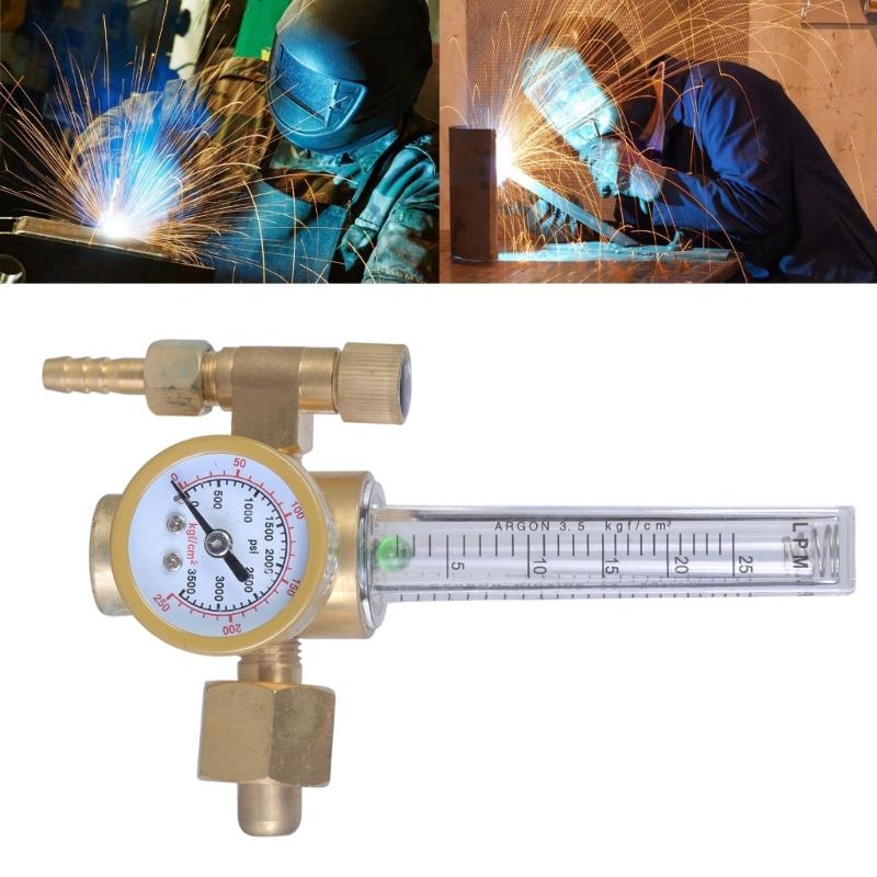 Regolatore di Flusso Gas Argon Professionale Doppia Scala per Saldatrice TIG