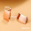 2024 Couple Temperament Earrings, Shiny And Smooth Rectangular Earrings, Personalized Rose Gold Earrings