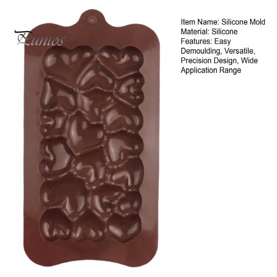 Silikonové formy na čokoládu Snadno se uvolňující textury srdce Formy na tyčinky pro domácí výrobu čokoládových tyčinek Keto bomby Energetické proteinové tyčinky