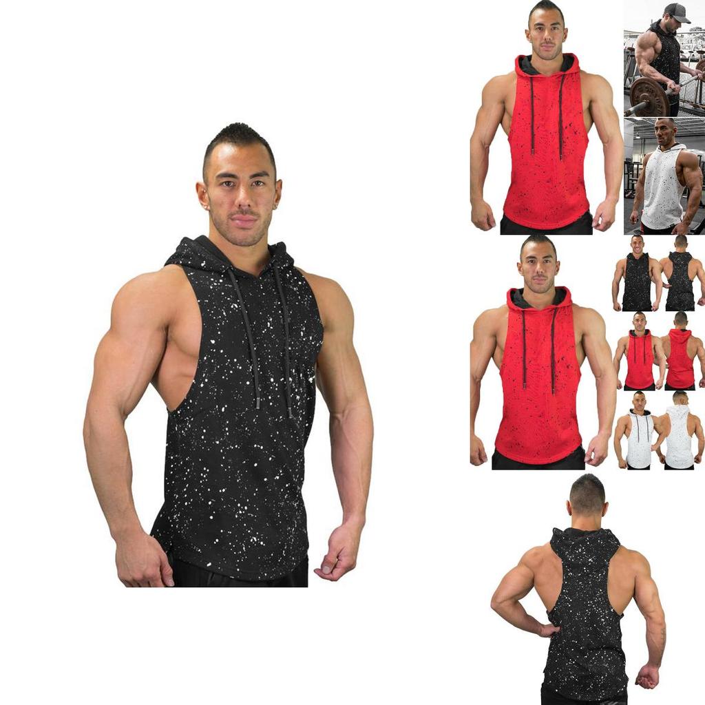 Premium Quality Men Gym Clothing Bodybuilding Stringer Hoodie Tank Top Muscle Shirt Tee