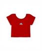 Bonseullipi Ocean Wave Rib Crop Tee (Red)